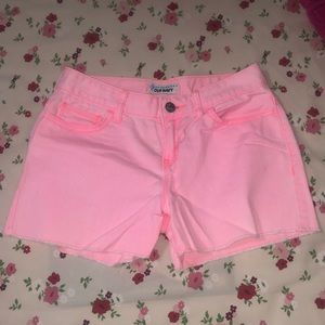 OLD NAVY neon salmon shorts